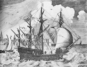 Man of War engraving