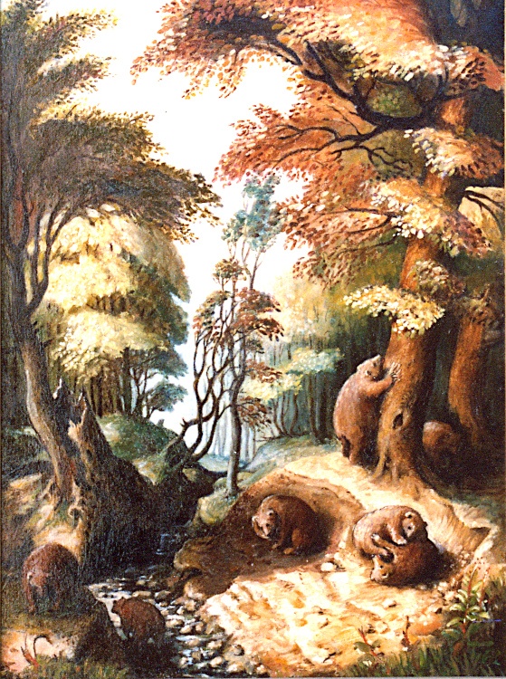 Image of Bears in a Wood
